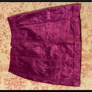Velvet free people mini skirt